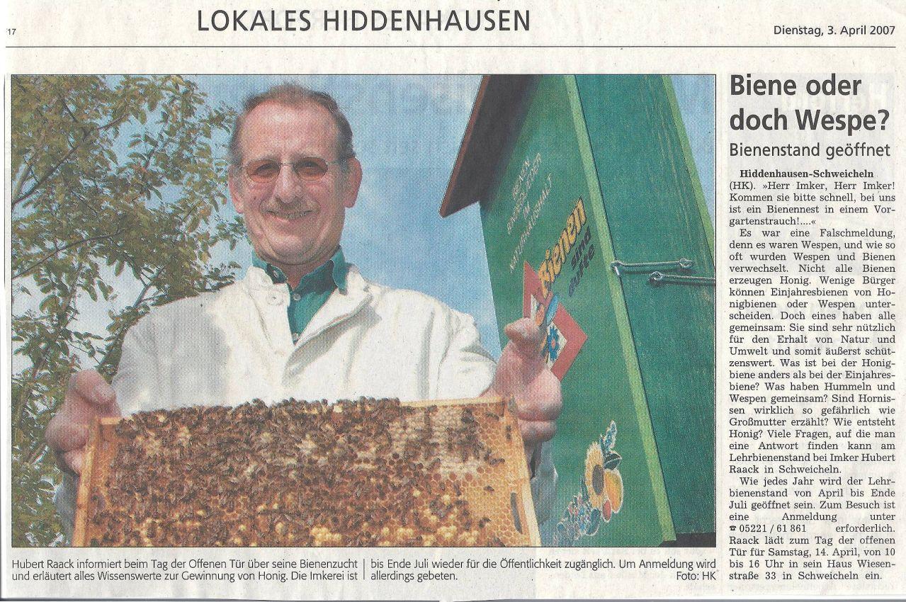 Pressebericht 2007: Biene oder doch Wespe